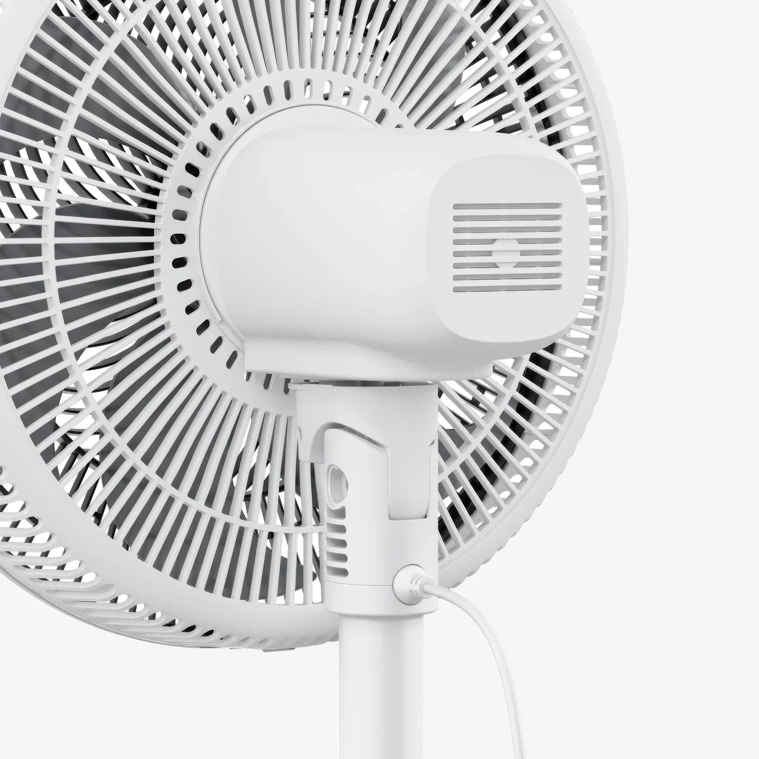 AirFlo™ Slim 43" Hybrid Pedestal Fan - Ultra- Quiet Air Circulator - White/Grey