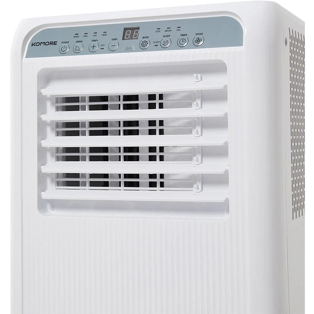 Living and Home 4-in-1 White Portable Air Conditioner with Remote Control 9000BTU