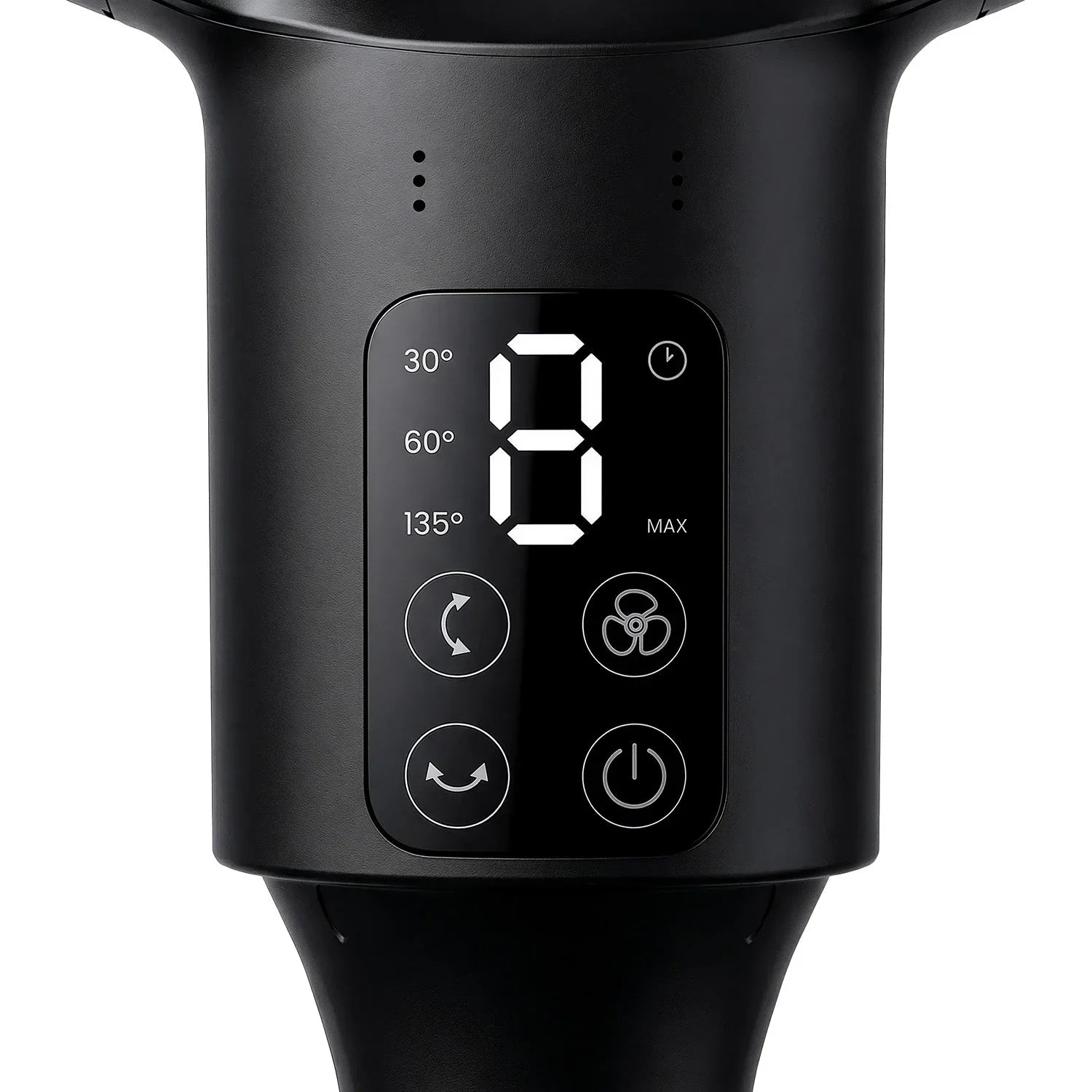 AirFlo Plus™ 44" Smart Hybrid Pedestal Fan - Ultra-Quiet Air Circulator - Black