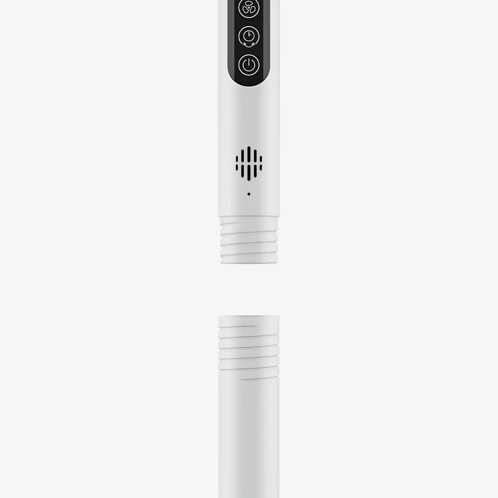 AirFlo™ Slim 43" Hybrid Pedestal Fan - Ultra- Quiet Air Circulator - White/Black