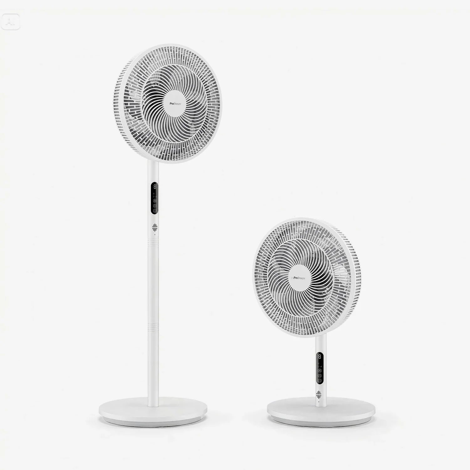 AirFlo™ Slim 43" Hybrid Pedestal Fan - Ultra- Quiet Air Circulator - White