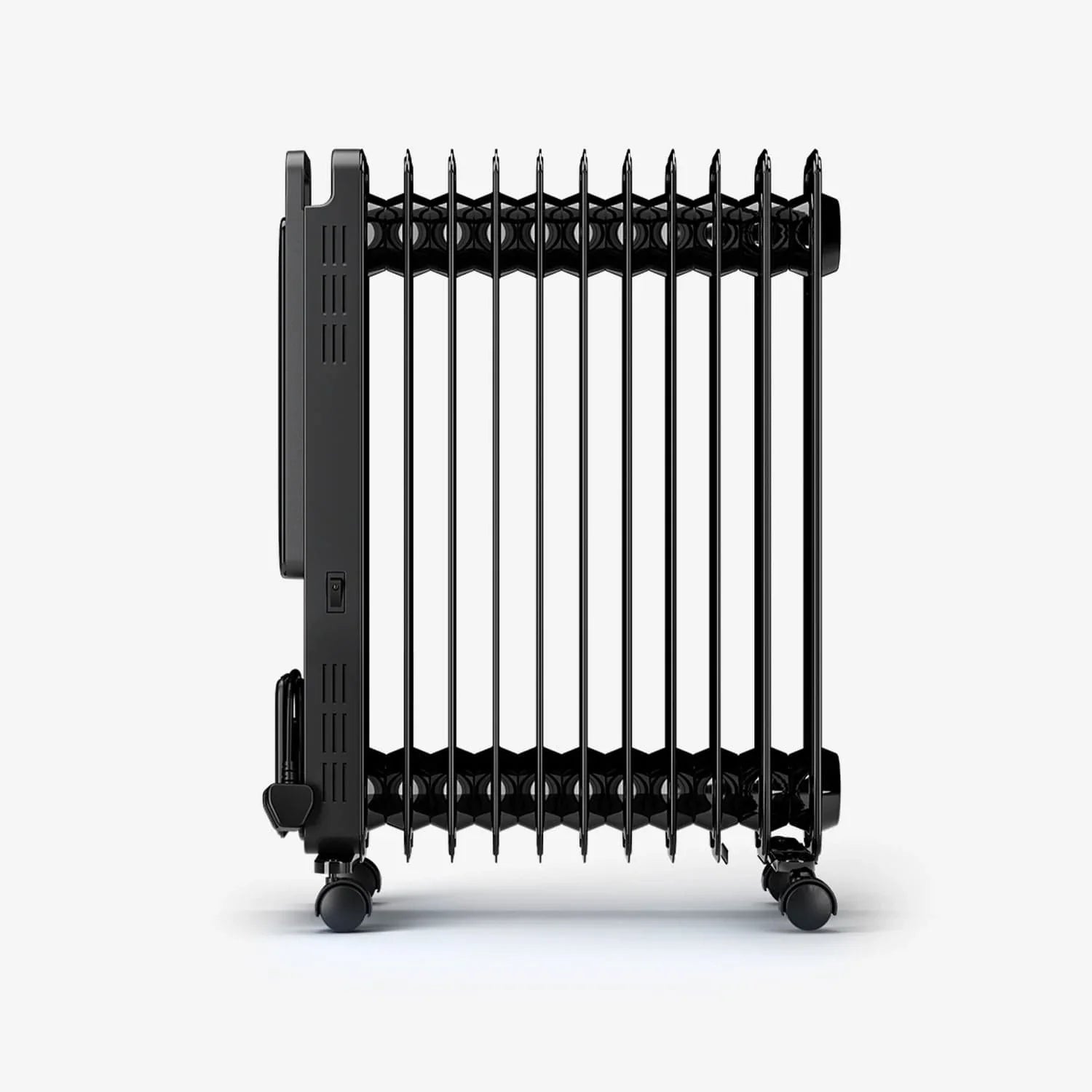 OmniWarm 2500W Oil Filled 11 Fins Eco Radiator Heater With Digital Display - Black