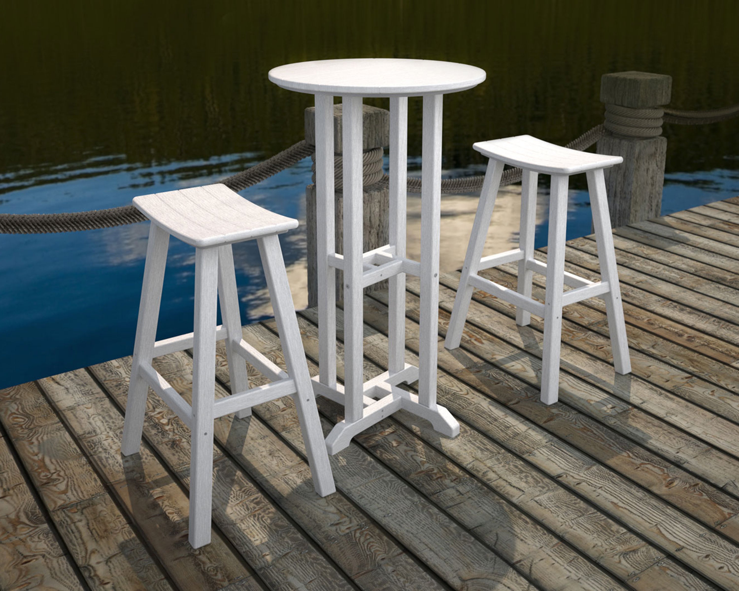 24 Round Farmhouse Bar Bistro Table
