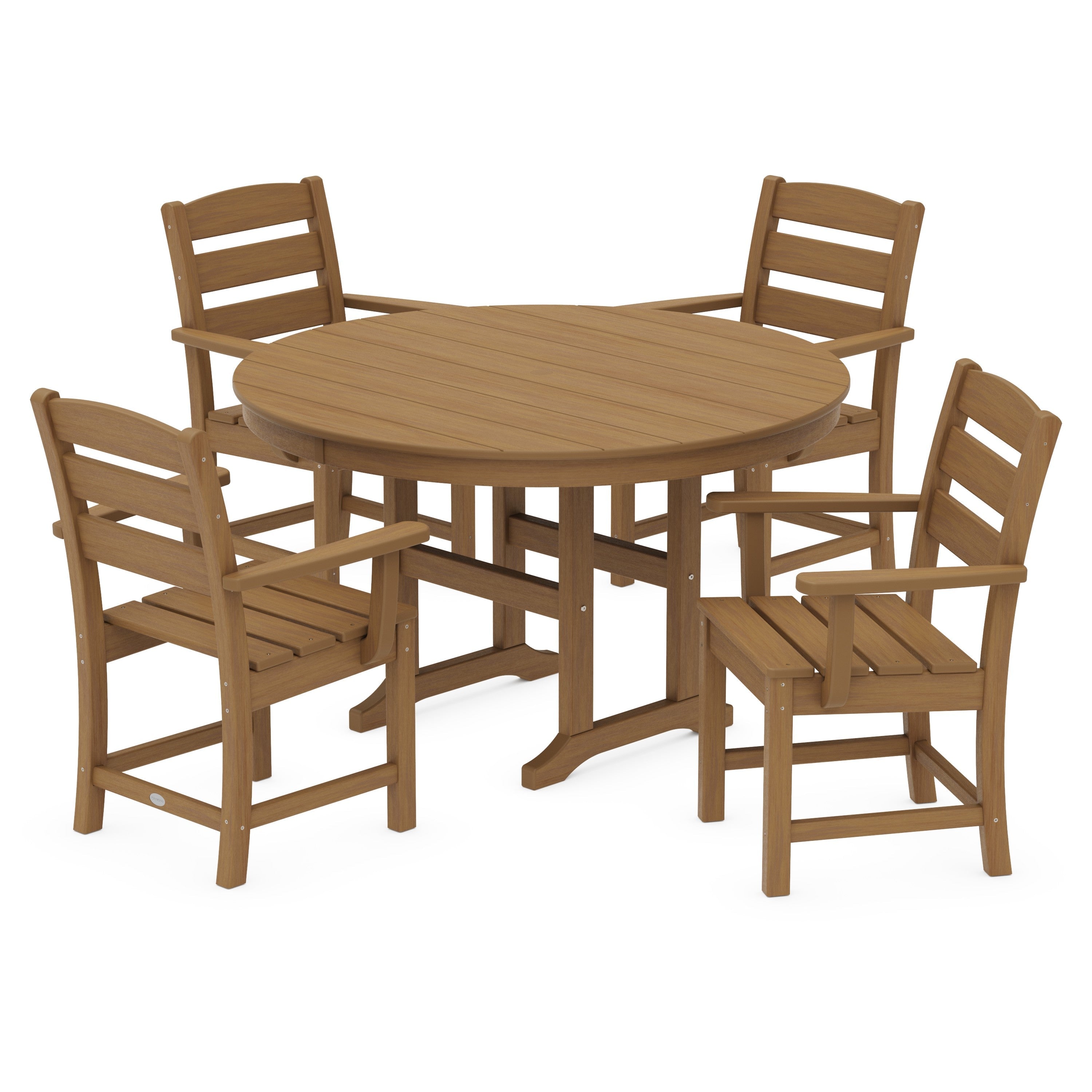 Lakeside 5-Piece Round Farmhouse Dining Set
