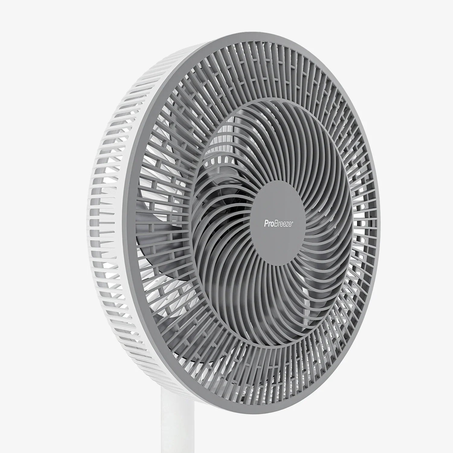 AirFlo™ Slim 43" Hybrid Pedestal Fan - Ultra- Quiet Air Circulator - White/Grey