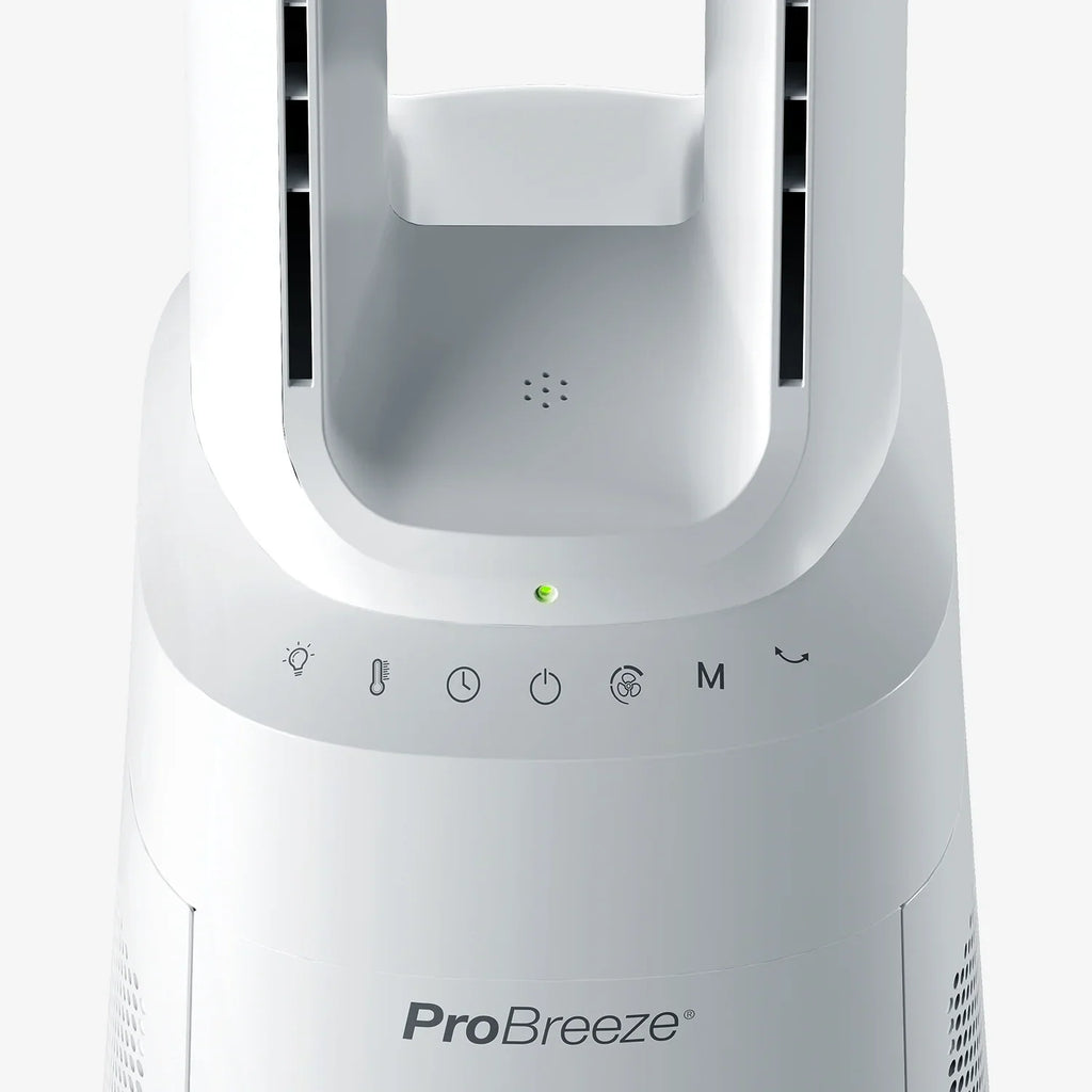 OmniAir 41" Premium Bladeless Tower Fan and Air Purifier - White