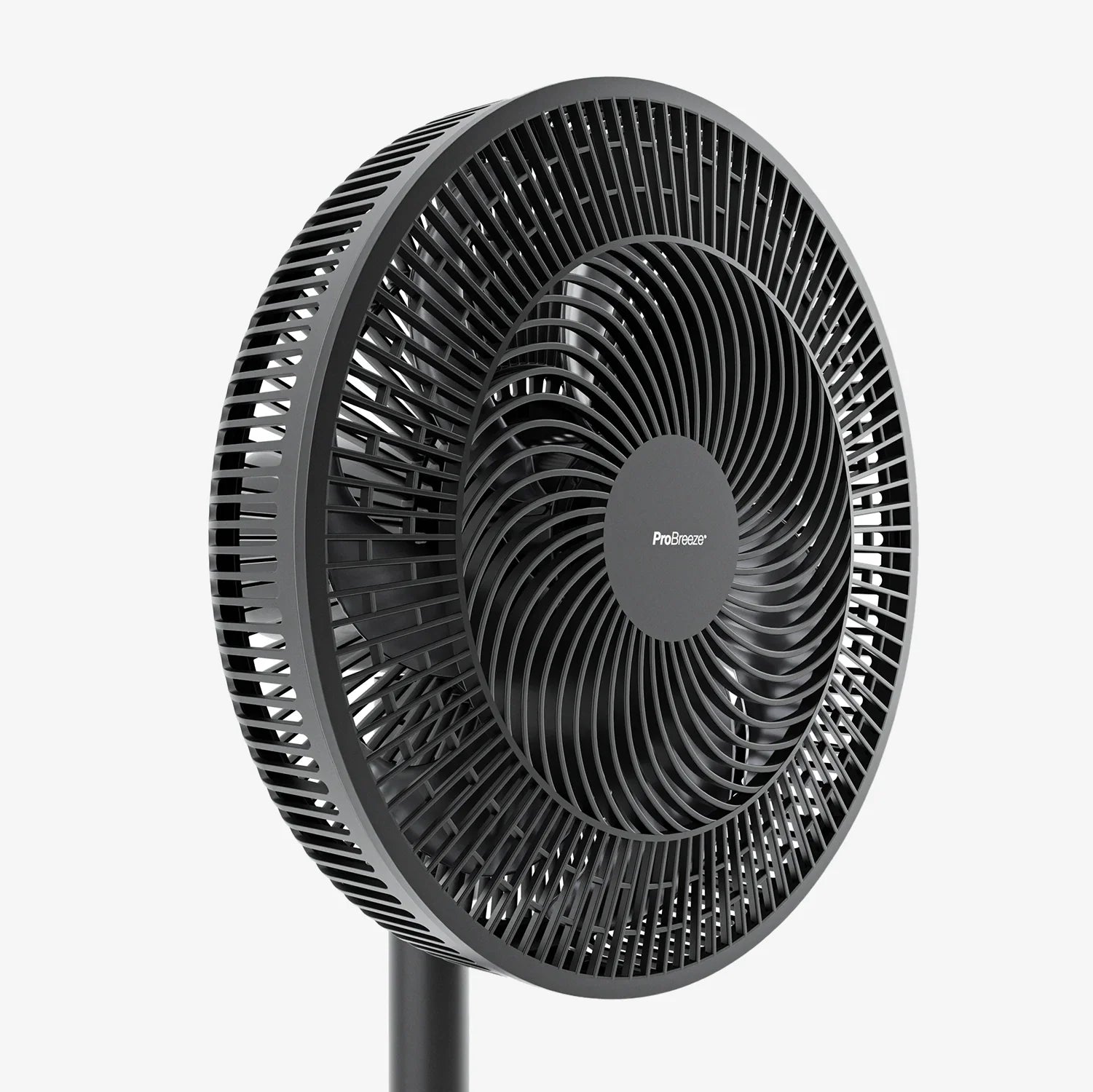 AirFlo™ Slim 43" Hybrid Pedestal Fan - Ultra- Quiet Air Circulator - Black