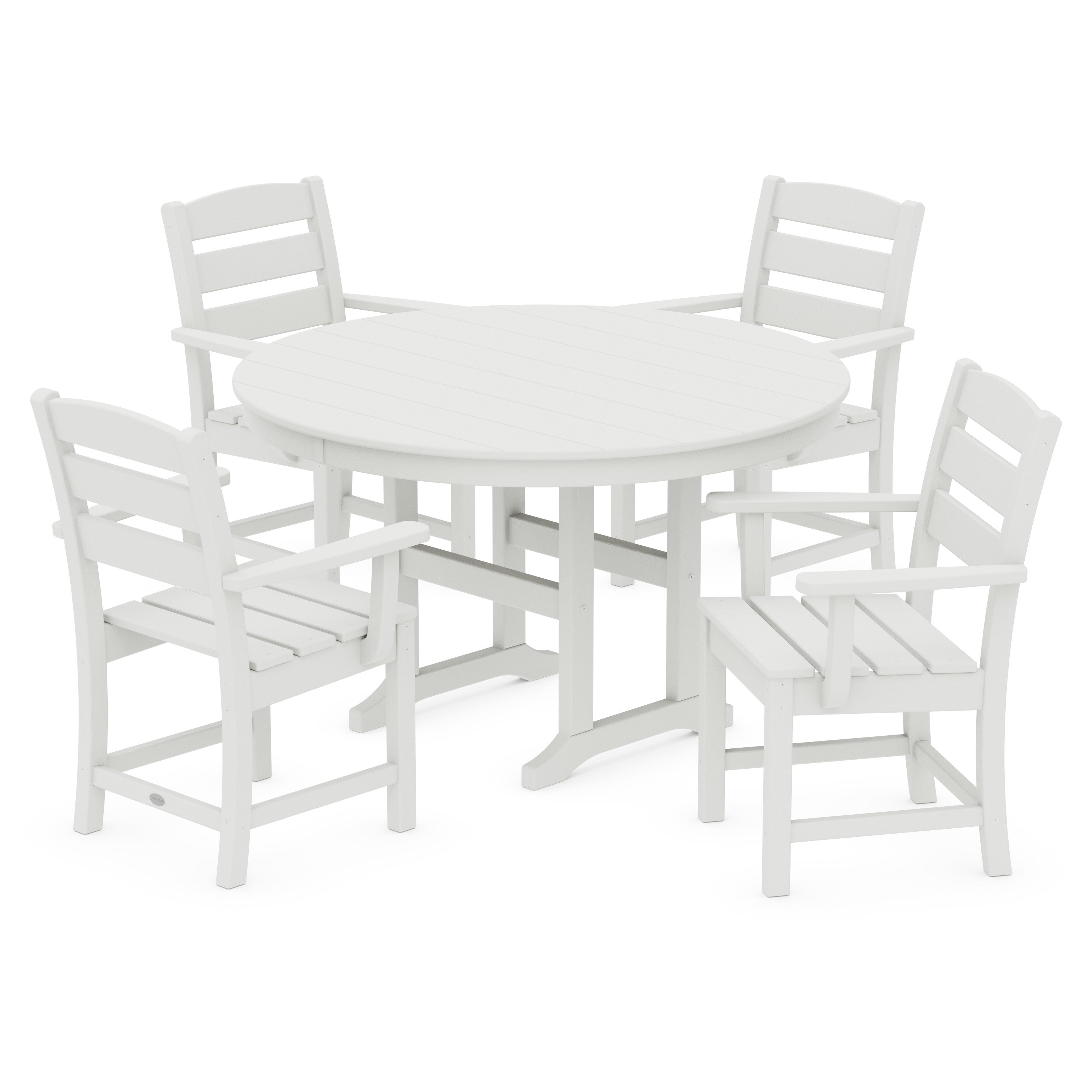 Lakeside 5-Piece Round Farmhouse Dining Set