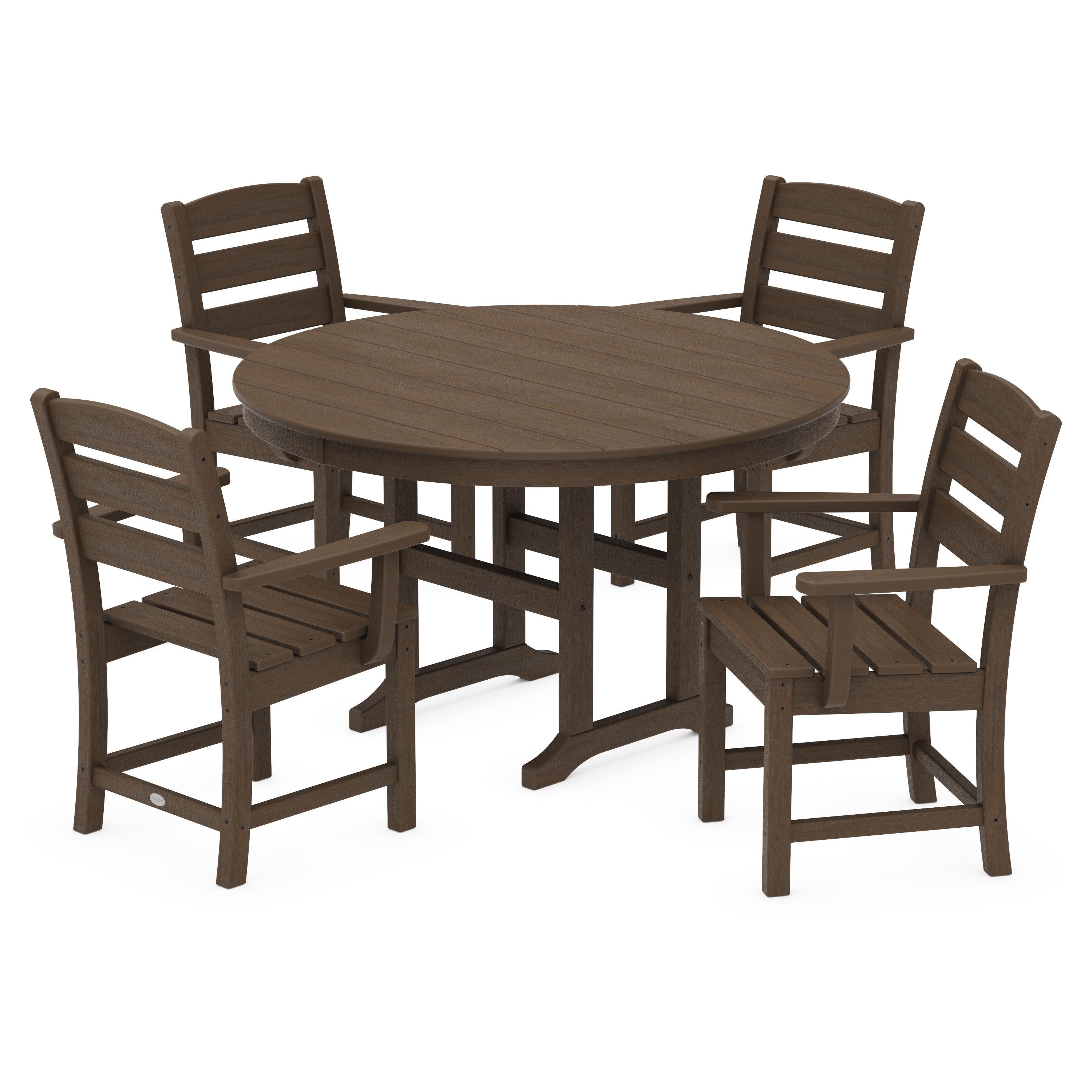 Lakeside 5-Piece Round Farmhouse Dining Set