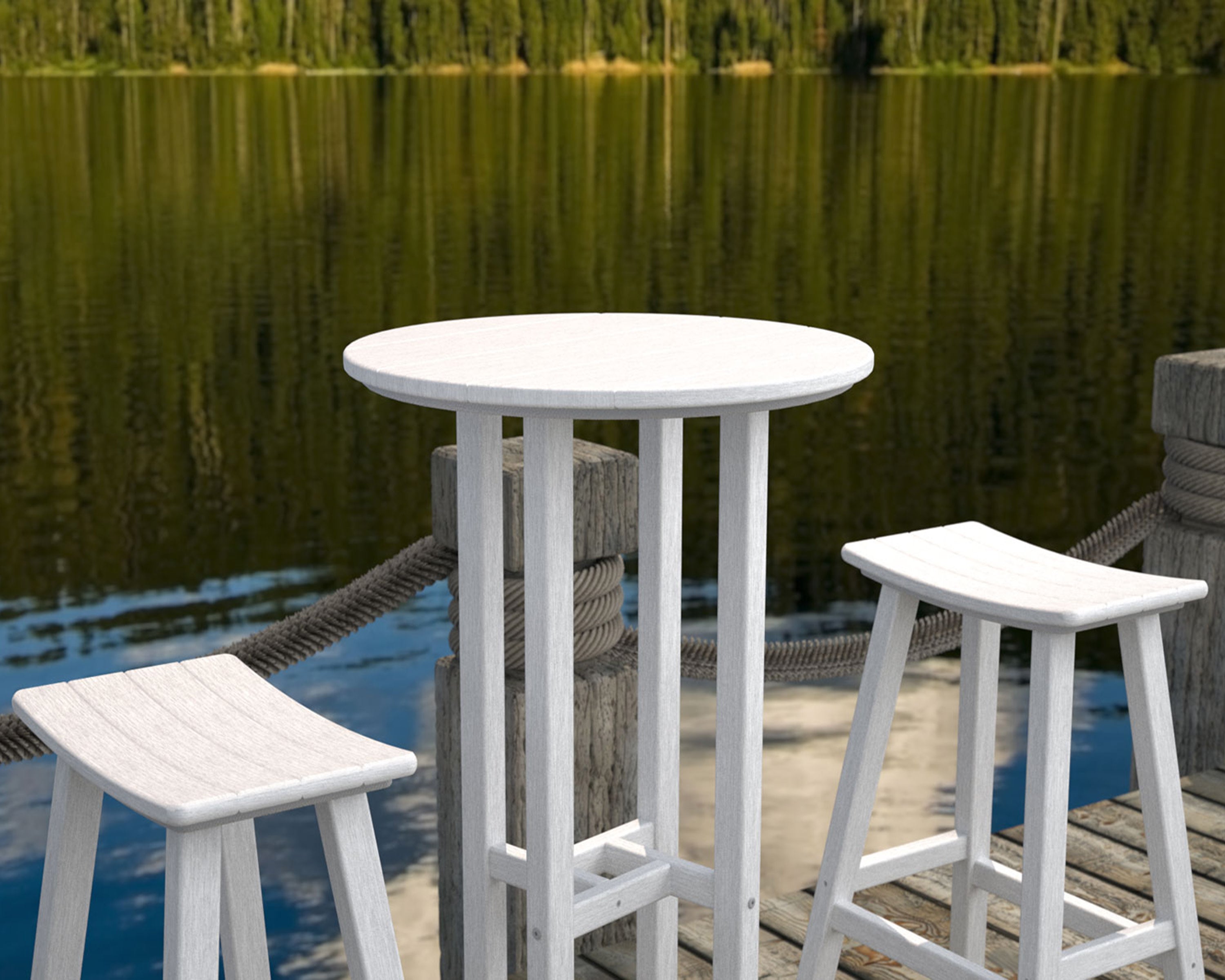 24 Round Farmhouse Bar Bistro Table